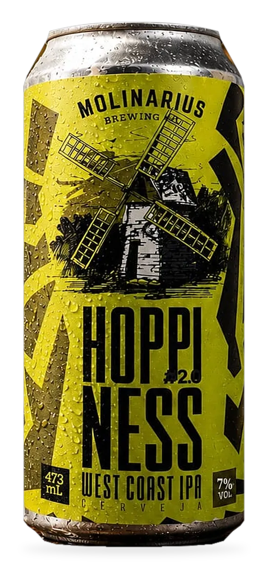 Lata da Hoppiness #2.0, West Coast IPA da Molinarius