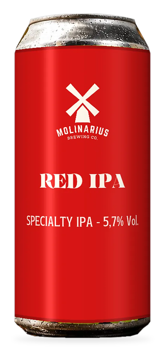 Lata da Red IPA da Molinarius